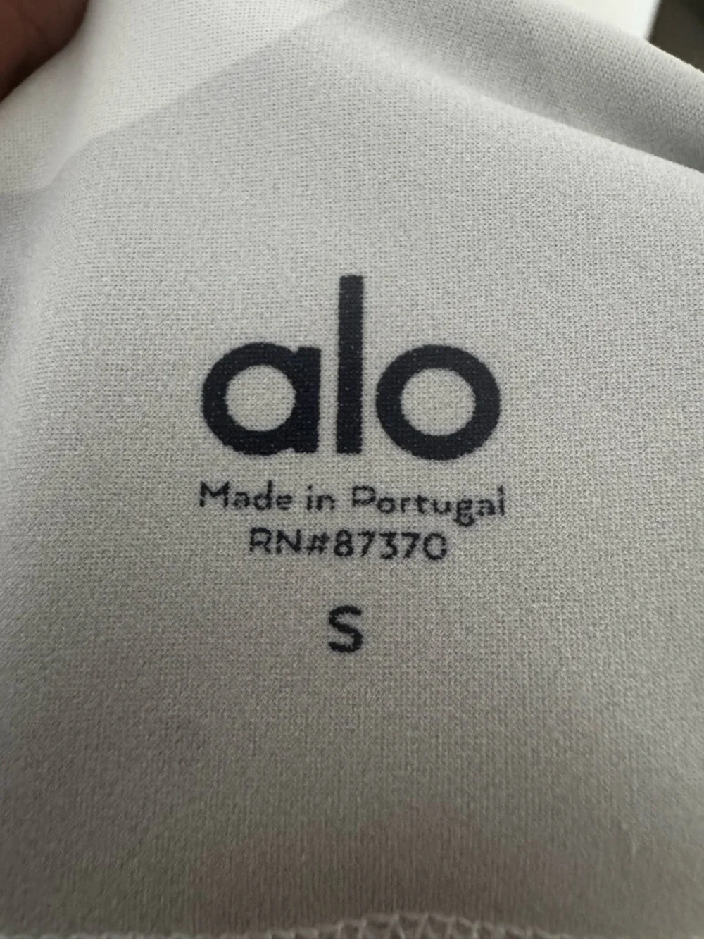 Alo Yoga White camo Vapor biker shorts